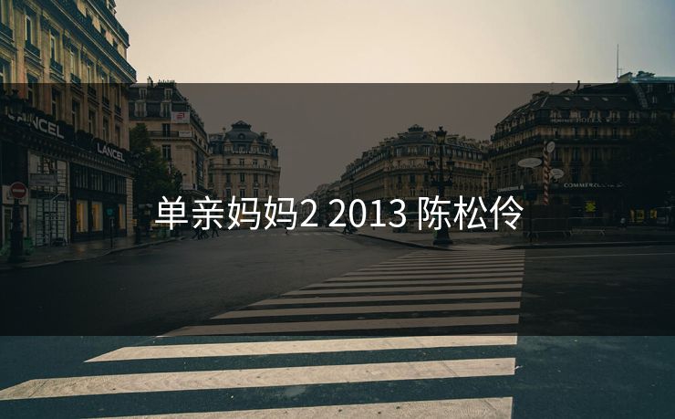 单亲妈妈2 2013 陈松伶
