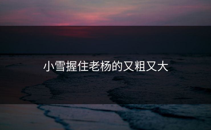 小雪握住老杨的又粗又大